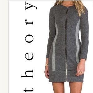 THEORY Zipper Sheath Sweater Dress